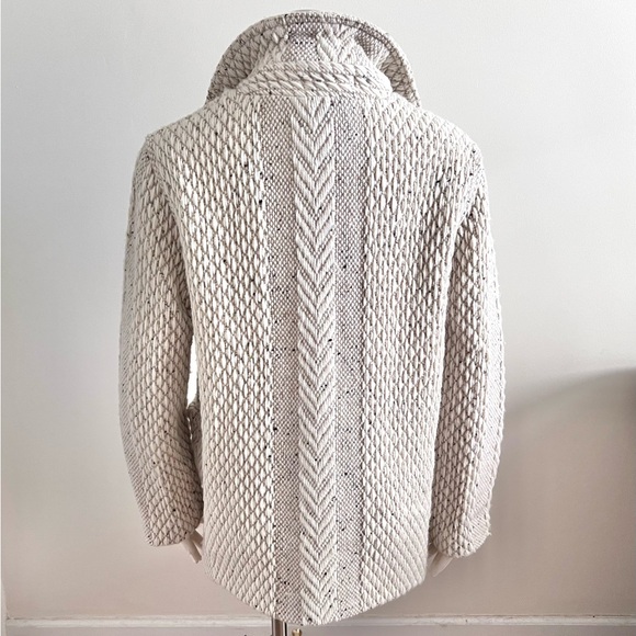 Blarney Woollen Mills Branigan Weavers Aran Sweater Coat Jacket (S) Rare Vintage - Picture 3 of 16